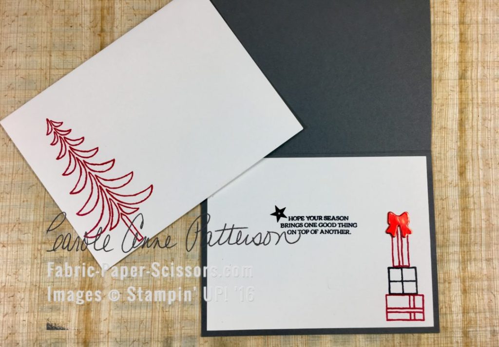 Inside and of course there's an envelope to match