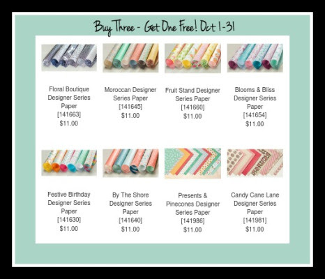 Designer Series Paper Sale October&nbsp;1-31